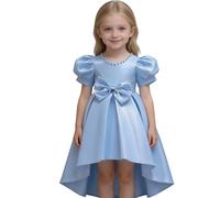 Robe Fille Satin Dos Nu Concours Robe Fille pour Et Scène Performance De Soirée Princesse Nouvelle Demoiselle d'honneur Satin Dos Nu Enfant Défilé Présentateur De Soirée