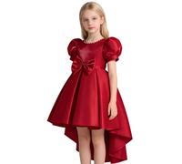 Robe Fille Satin Dos Nu Concours Robe Fille pour Et Scène Performance De Soirée Princesse Nouvelle Demoiselle d'honneur Satin Dos Nu Enfant Défilé Présentateur De Soirée