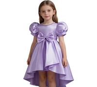 Robe Fille Satin Dos Nu Concours Robe Fille pour Et Scène Performance De Soirée Princesse Nouvelle Demoiselle d'honneur Satin Dos Nu Enfant Défilé Présentateur De Soirée