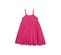 Robe Fille Unie Avec Un Grand Nœud Rose 8A