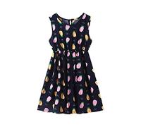 Robe FilleRobe d'été pour Filles sans Manches col Rond imprimé Floral Tenue décontractée Plage soirée vêtement Enfant Bas âge (Black, 5-6 Years)