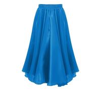 Robe Flamenco Femme Jupe de flamenco for enfants et filles, tenue danse corrida, jupe longue gitane, costume latine, tango, du ventre(BLUE,110)