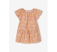 Robe fleurie bébé manches papillon blanc imprimé 9M(71CM)