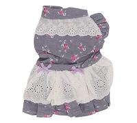 Robe Florale pour Chien, Douce, Confortable, Respirante, en Coton, vêtements d'été, Jupe pour Chiot, Chaton, Petit Animal de Compagnie, Usage Quotidien, Mariage, Voyage, (XL)