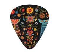 Robe folk élégante et durable, trois types de médiators fins, moyens et lourds (12 pièces), adaptés pour guitare, basse, guitare électrique, ukulélé,
