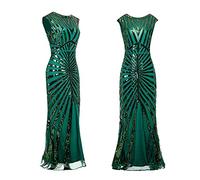 Robe Gatsby Annee 20 Charleston Grande Taille - Bal 20s Paillettes Cocktail Longue Femme - 1920s Party Fête Soirée Art Déco
