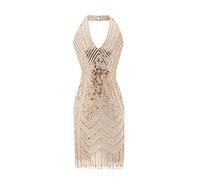 Robe Gatsby Vintage Années 1920 à Franges et Sequins - Déguisement Charleston Annee 20 Femme Longue