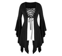 Robe Gothique Femme élégant Costume Renaissance Femmes Robe De Carnaval Vampire Robe De Soirée En Dentelle Robe De Cérémonie Vêtements Rétro Courte Princesse Costume Pour Halloween, Fêtes