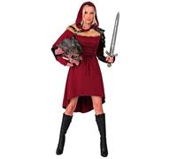 Robe Gothique Médiévale Rouge Femme - Taille: S Rouge