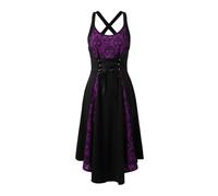Robe Gothique Punk Dentelle Bordure Corset Cosplay Costume Médiéval Gothique Lolita Femme Nouveau 2025