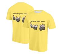 Robe Grande Taille Courte avec Col Rond et Imprimé Lapin pour Hommes Vêtements Décontractés à la Mode, Sport et Commercial T-shirts Infirmière, jaune, Medium