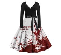 Robe Grande Taille Diable Déguisement Couple Halloween Princesse Nonne Mariée Déguisement Sorcière Grande Diablesse Deguisement Femme Enceinte Cosplay Zombie Mariee Bride Pirate Gothique XXL