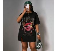 Robe grande taille Y2K/Style de rue/Street Sweet/Célébrité Internet Hot/Rendez-vous quotidien/Style fille sexy/Sexy/Boîte de nuit/Retour à l'école/Sortie/Hip Hop/Viral Internet/Style décadent/Motif lè