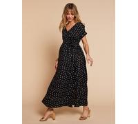 Robe grossesse allaitement cache coeur noir 44