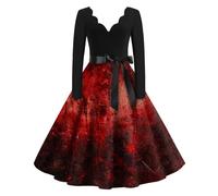 Robe Halloween Femme Grande Taille Princesse Deguisement Vampire Adult Couple Gothique Sexy Demon Enceinte Vetement Deguisement Halloween Femme Mexicaine Rouge L