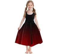 Robe Halloween Fille Sans Manches Décontracté Fête Évasé Robe Halloween Drôle Squelette Robe Pour Filles Carnaval Cosplay Mode Tunique Bébé Costume
