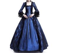 Robe Halloween pour Femme Robe De Mariée Mi Paillette Moulante Cocktail Ceremonie De Plage Grande Taille Invitée Luxe Boheme Coton Ropa 2#blu Scuro 3XL
