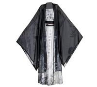 Robe Hanfu 3 Pièces Pour Femmes, Longueur De La Jupe: 98-104 Cm, Tour De Taille: 88-100 Cm, Peinture Et Teinture À L'encre,M,white