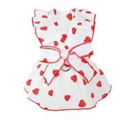 Robe harnais de princesse pour chien | Robe de princesse florale pour chiot - Nœud papillon respirant avec cordon de serrage et boucle pour petit chien, chat, fille chiot