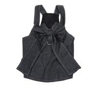 Robe harnais pour chiens de petite taille - Robe en jean pour séance photo - Vêtements pour chiots - Harnais pour petits animaux de compagnie - Jupe en jean avec crochets