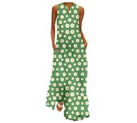 Robe Hawaienne Femme-Femmes Taille sans Sommeil Plus Imprimé Maxi Robe Cou V éPissage Floral Robe pour Femme