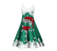 Robe Hiver Femme Chic Et Elegant Soiree sans Manches Grande Taille Costume Mere Noel Tenue De Soirée Longue Pull Sexy Empire Velours Déguisement Noël Année 80 Deguisement Mi Vintage Cocktail,M