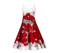 Robe Hiver Longue Femme Chic Et Elegant Sans Manches Pull Sexy Costume Noel Déguisement Noël De Soirée Glamour Fete Année 80 Bal Deguisement Adulte Tenue Cocktail Annee 50 Mere Taille Empire,M