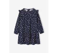 VERTBAUDET Robe imprimée à Volants Fille Marine 5A