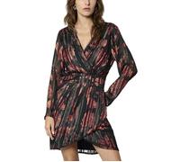 Robe imprimée Femme STAR - KAPORAL - Col V - Fermeture invisible - Noir S