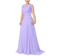 Robe IZI8T Dentelle perlée mère de la mariée robes une ligne robes de soirée en mousseline de soie pour la fête Taille-36 36