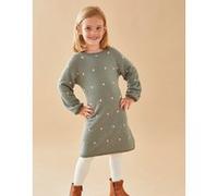 Robe jacquard à pois, kaki/rose clair 6M