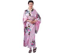 Robe Japonaise Geisha Robe Yukata Blossom Peignoir Satin Robe Kimono Robe de Nuit Femme Robe de Chambre Longue Femme Traditionnelle Japonaise Kimono Japonaise de Femmes de Kimono Robe de Carnaval