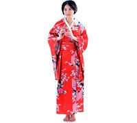 Robe Japonaise Geisha Robe Yukata Blossom Peignoir Satin Robe Kimono Robe de Nuit Femme Robe de Chambre Longue Femme Traditionnelle Japonaise Kimono Japonaise de Femmes de Kimono Robe de Carnaval