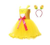 Robe Jaune Pour Fillette Jolie Tenue De Printemps Enfant, Costume De Pâques