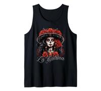 Robe La Catrina Costume élégant du Jour des Morts La Catrina Débardeur