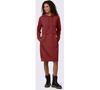 Robe légère mélange de matières tendance - Mandarin - rouge foncé ROUGE FONCÉ 42