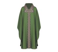 Robe liturgique pour homme - Cape pour prêtre catholique adulte - Cape avec broderie brodée de la Renaissance Prêtre de l'église - Vêtements musulmans - Robe médiévale pour fête d'Halloween