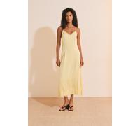 Robe longue à bretelles avec détails dentelle - Helene - S - Citron - Femme - Etam