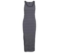 Robe longue à bretelles en coton marine rayée avec une coupe près du corps M