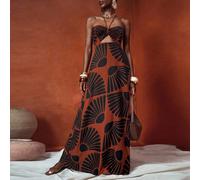 Robe longue à col ras-du-cou ajourée, nouvelle collection printemps-été 2025 pour femmes. Style bohème nomade, idéale pour les festivals de musique, les fêtes, les vacances, les sorties shopping - Z L