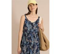 Robe longue à encolure en V et imprimé