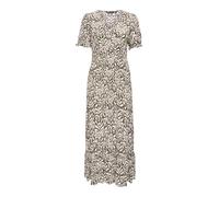 Robe Longue à Motifs pour Femmes avec Manches Bouffantes col en V Maxi Dress en Viscose ONLYONLCHIANTI, Couleurs:Vert-2, Taille:XL