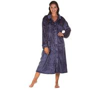 Robe longue avec boutons en relief pour femme, taille petite à grande, en relief, bleu marine, 22-24