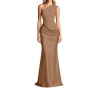 Robe Longue de Soirée Femme Une Épaule Robe de Bal Chic et Elegant