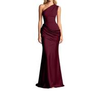 Robe Longue de Soirée Femme Une Épaule Robe de Bal Chic et Elegant