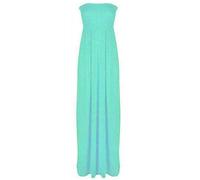 Robe longue décontractée pour femme avec bandeau froncé sans bretelles, menthe, 44-46