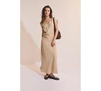 Robe longue détail drappé - Heli - XS - Sable - Femme - Etam