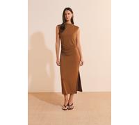 Robe longue drapée - Reva - L - Brown - Femme - Etam