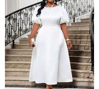 Robe longue élégante à manches longues et coupe évasée pour le printemps et l'été. Robe de mariée, Saint-Valentin, cocktail, grande taille, costume de bal de promo, robe d'été pour femmes, robe de vac