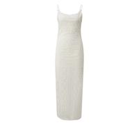 Robe longue en dentelle jupon court femme QS Blanc 2XL